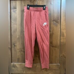 NIKE girls sweat pants/joggers  with pockets (Dark Coral color)